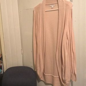 Pink long sleeve cardigan